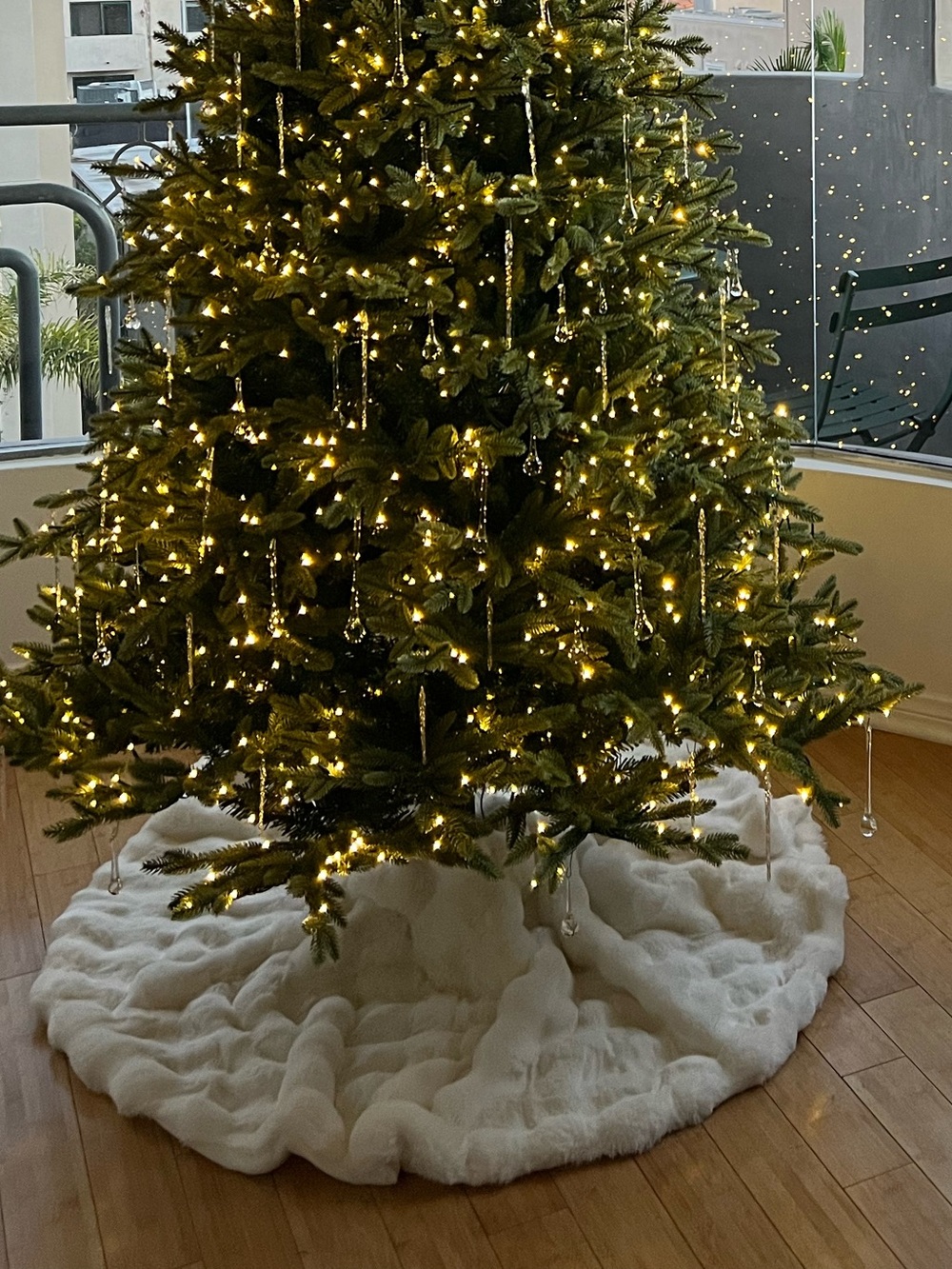 Tahari faux fur tree skirt